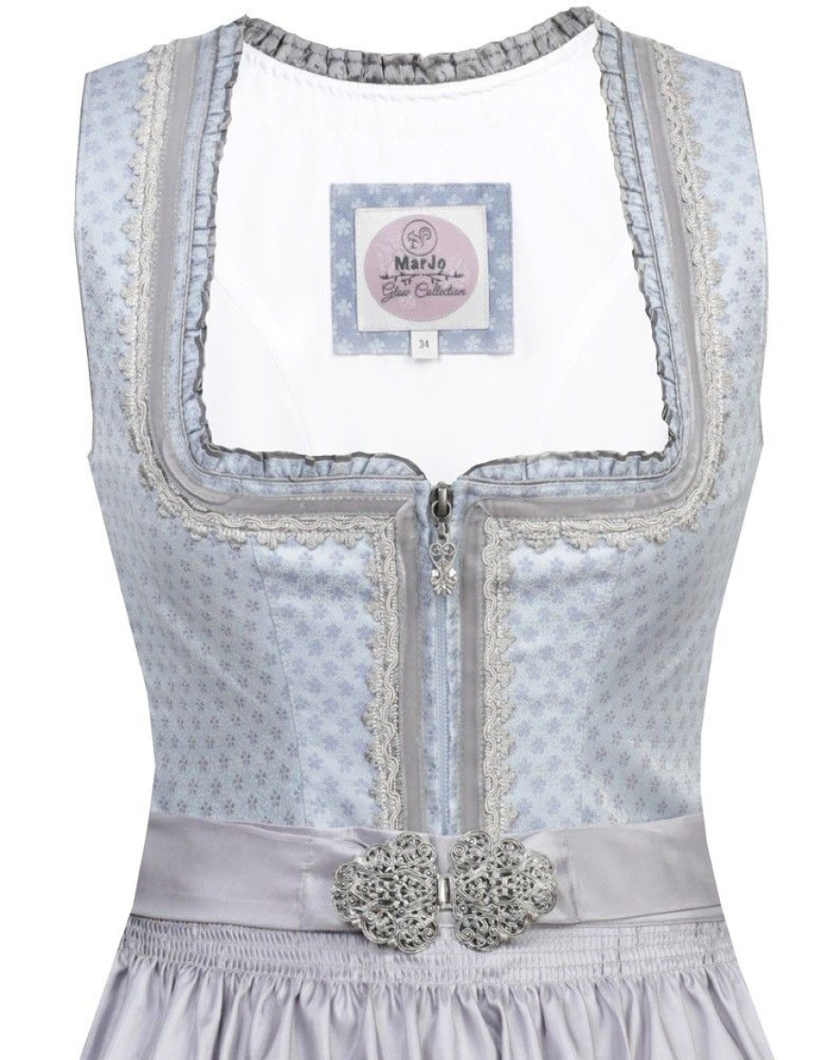 Damen MarJo Dirndl | Marjo Dirndl "Kimba" 599058 | Eisblau Silber - 58Cm