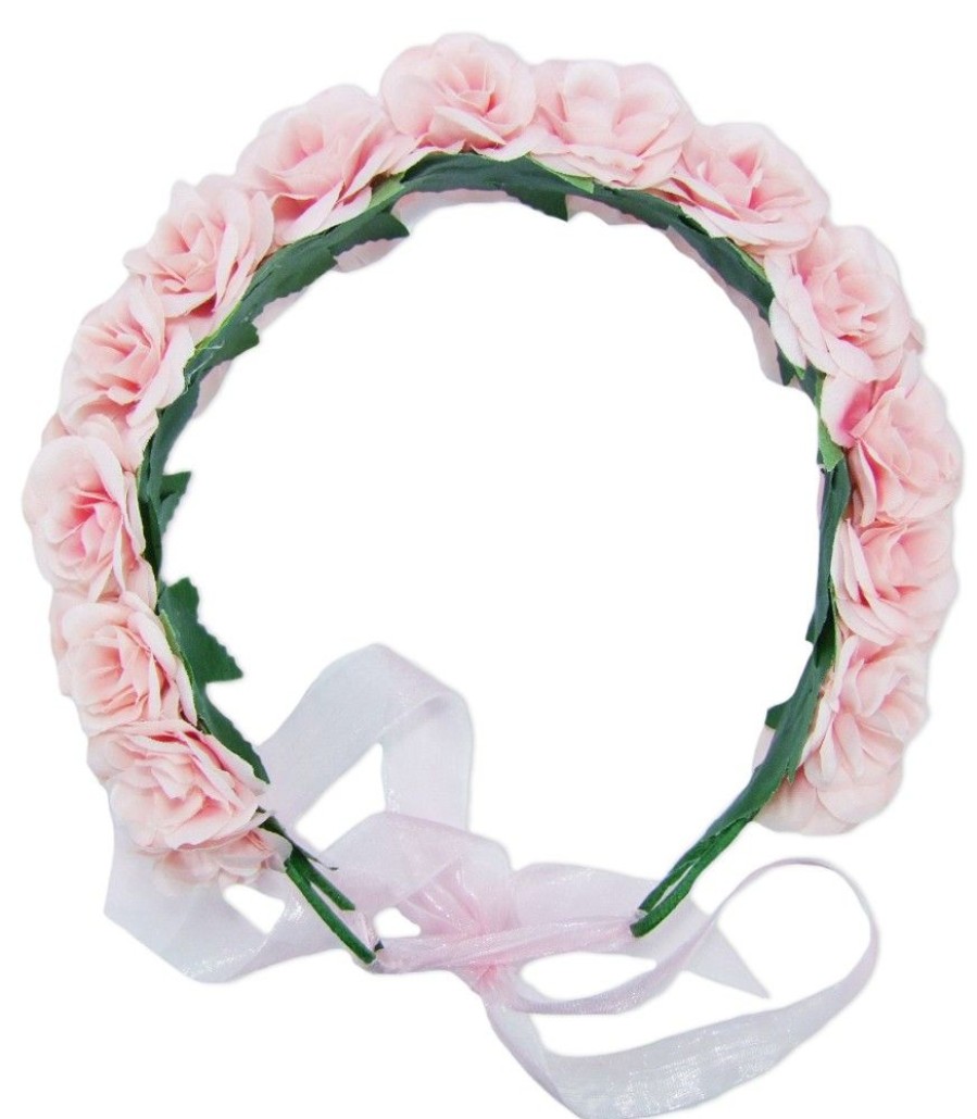 Damen Trachtenland Hute & Haarschmuck | Blumenkranz Zum Binden Mit Rosen - Rosa