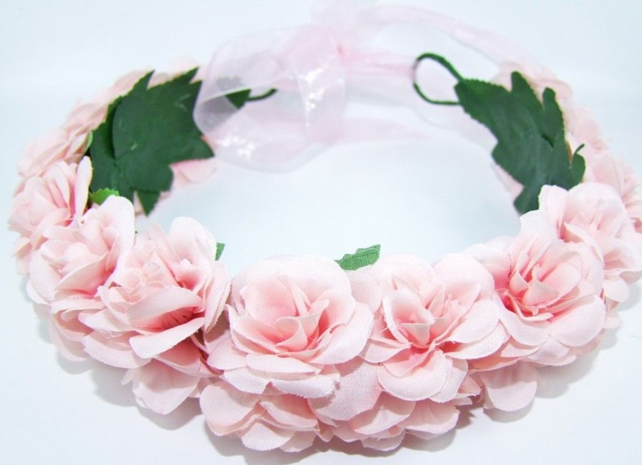 Damen Trachtenland Hute & Haarschmuck | Blumenkranz Zum Binden Mit Rosen - Rosa