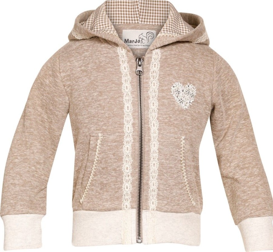 Madchen MarJo Jacken | Marjo Madchen Trachten Jacke "Fabrice-Binja" | Creme