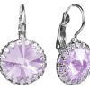 Schmuck LUISIA® Ohrringe | Luisia® Kronen Ohrringe "Vivana" Mit Swarovski® Element | Violet - Flieder