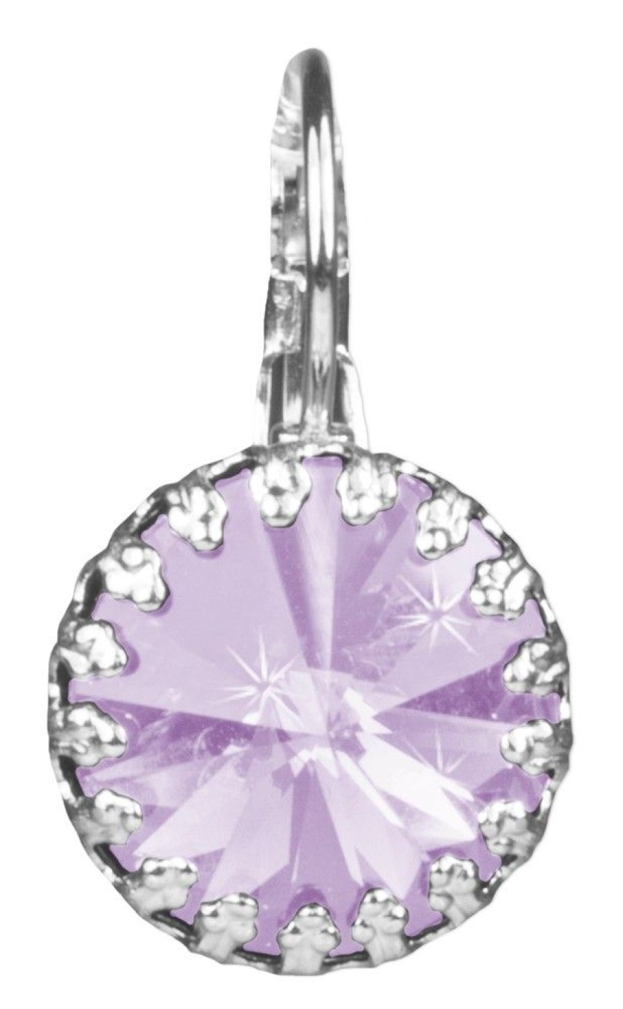 Schmuck LUISIA® Ohrringe | Luisia® Kronen Ohrringe "Vivana" Mit Swarovski® Element | Violet - Flieder