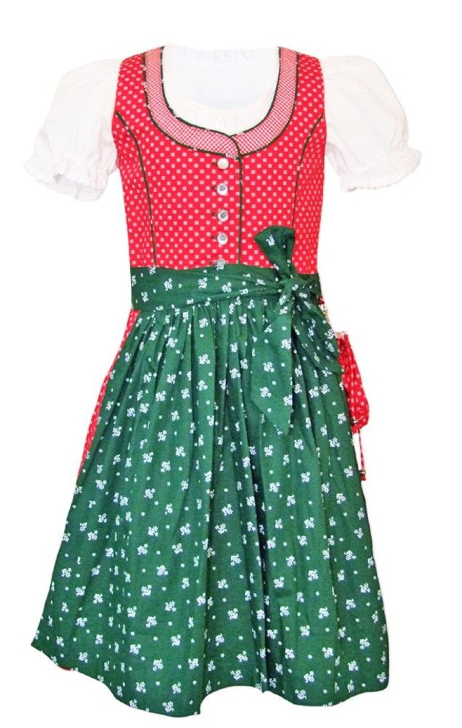 Madchen LEKRA Dirndl | Lekra Kinder Dirndl Nele - 3-Tlg. Rot Grun