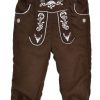 Jungen BONDI Lederhosen | Bondi Baby Jungen Kunstlederhose - Lang Gefuttert 91586 | Braun