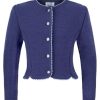 Madchen Isar-Trachten Jacken | Isar-Trachten Kinder Strickjacke "Amy" 47068 | Marine Blau