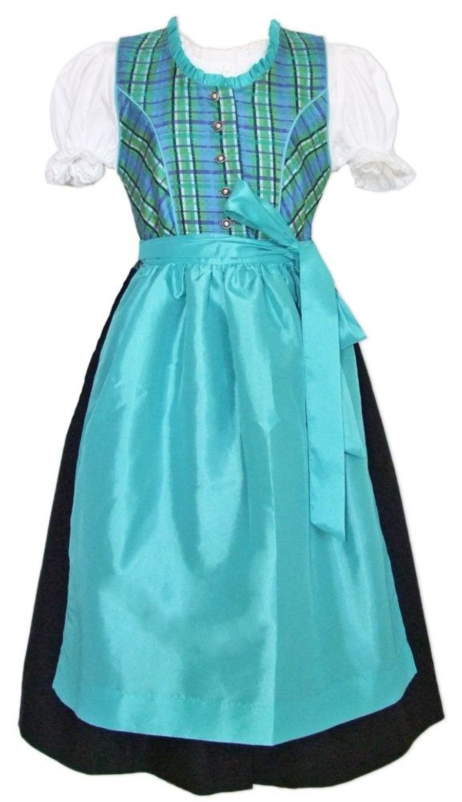 Madchen Isar-Trachten Dirndl | Isar-Trachten Kinder Dirndl "Chloe" 3-Tlg. | Turkis