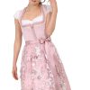 Damen Krüger Dirndl Dirndl | Kruger Madl Damen Dirndl "Rosita " Mit Blumen Spitzenschurze 49256 - Rose 60Cm