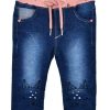 Madchen BONDI Hosen | Bondi Baby Madchen Jeans "Katze" 86656 | Blue Denim