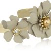 Schmuck LUISIA® | Luisia® Armreif Armspange Nelia Mit Blumen - 16 Karat Vergoldet Sand