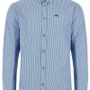 Herren Maddox Hemden | Maddox Kariertes Trachtenhemd Button Down - Hemd-47 | Navy Blau