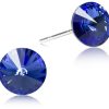 Schmuck LUISIA® | Luisia® Ohrstecker Mit Kristallen Von Swarovski® - 6 Mm Safir / Royalblau