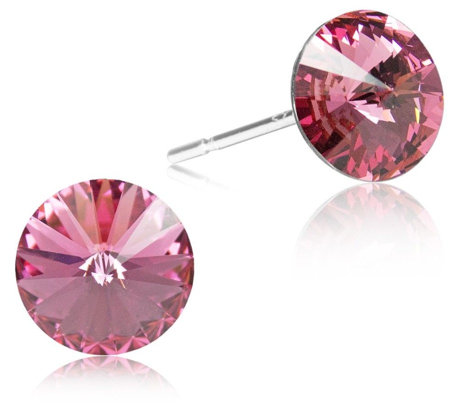 Schmuck LUISIA® | Luisia® Ohrstecker Mit Kristallen Von Swarovski® - 6 Mm - Rosa