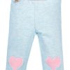 Madchen BONDI Hosen | Bondi Baby Kinder Leggings "Herzen" 86576 - Mint | Madchen Hose