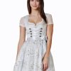 Damen Krüger MADL Dirndl | Kruger Dirndl "Sunny" Spitzenschurze 412965 | Hellblau 50Cm