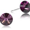 Schmuck LUISIA® | Luisia® Ohrstecker Mit Kristallen Von Swarovski® - 6 Mm Amethyst / Pflaume