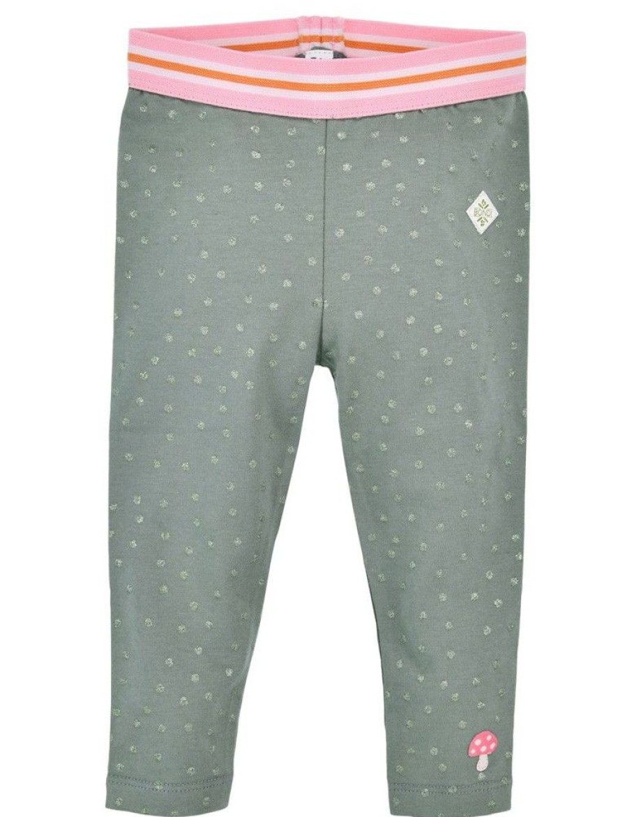 Madchen BONDI Fur´S Baby | Bondi Baby Madchen Leggings "Pilz" 86666 | Salbei Grun