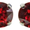 Damen Trachtenland Ohrringe | Luisia® Ohrringe Emily Mit Kristallen Von Swarovski® 9 Mm - Rot