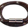 Schmuck Trachtenland | Stardust Armband Dreireihig Dunkelbraun