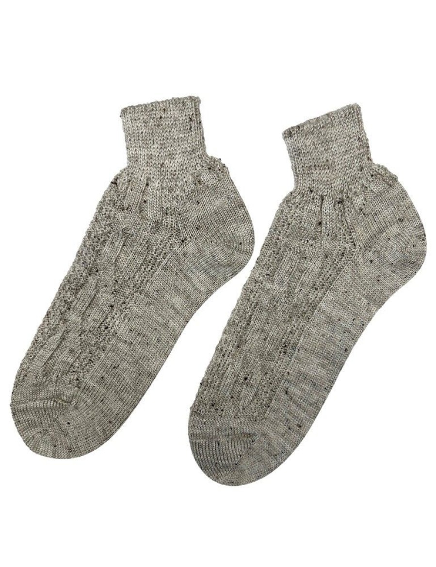 Herren Marschall Trachten Strumpfe | Sneaker Herren Trachten Socken Zopfmuster - Trachtenstrumpfe | Nussbraun