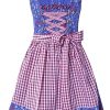 Madchen Isar-Trachten Dirndl | Isar-Trachten Jugend Dirndl "Merla" | Blau Rot