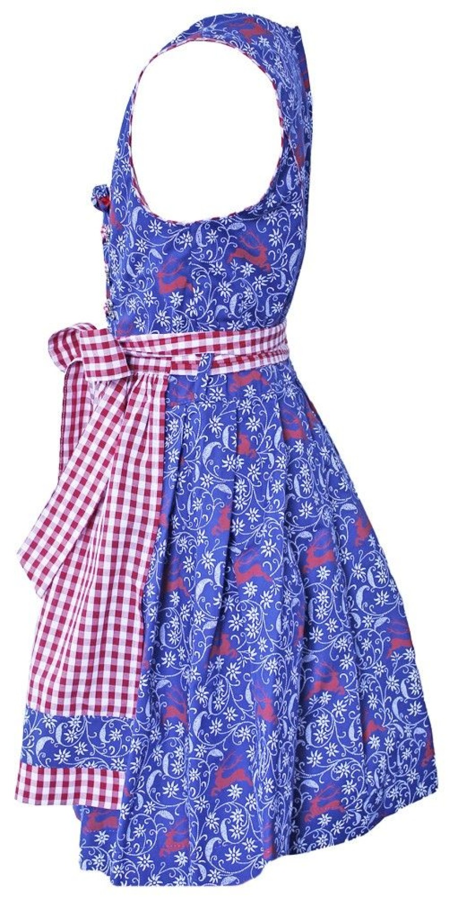 Madchen Isar-Trachten Dirndl | Isar-Trachten Jugend Dirndl "Merla" | Blau Rot