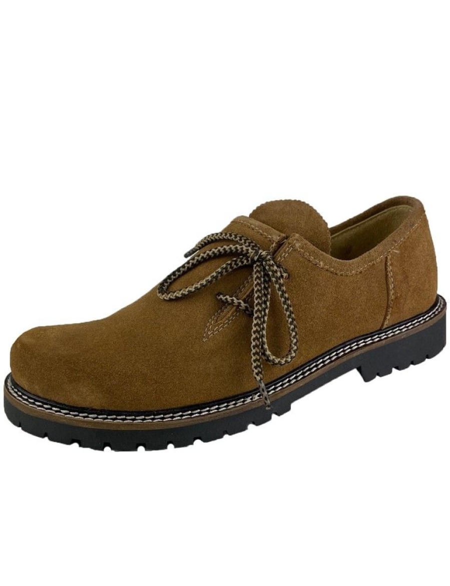 Herren Maddox Haferlschuhe | Maddox Herren Haferlschuhe "Altdorf" Veloursleder | Nuss Hellbraun