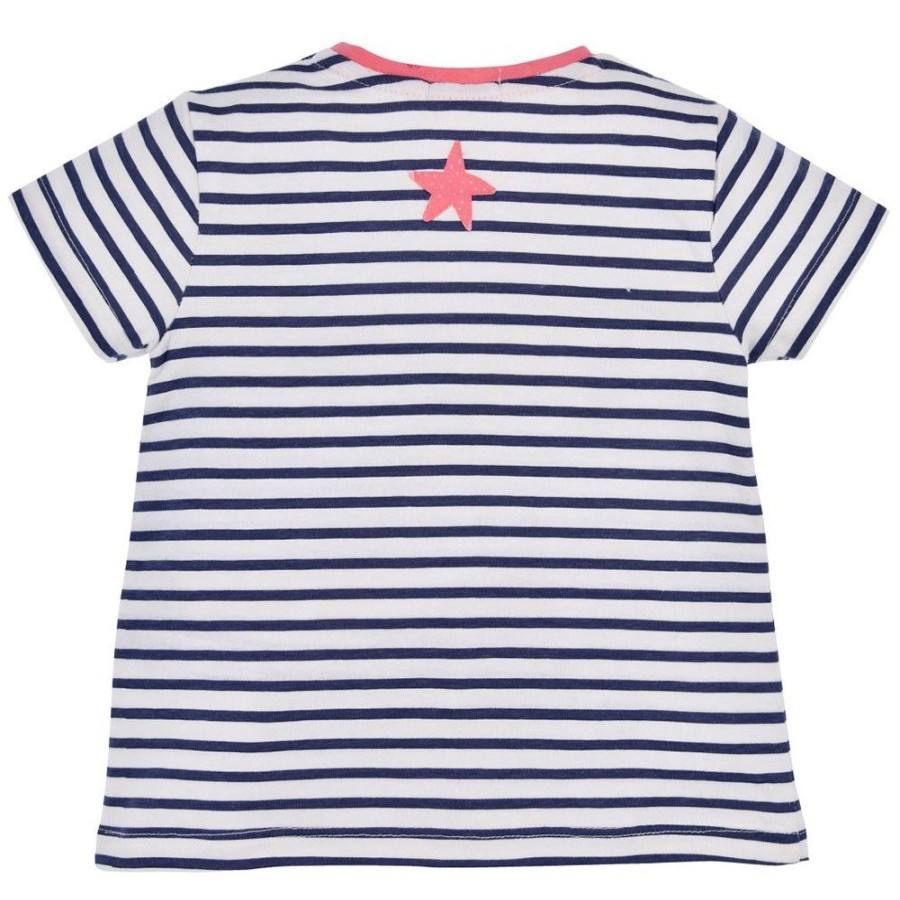 Madchen BONDI Blusen / Shirts | Bondi Baby Madchen T-Shirt "Seepferd" 86691 | Navy Gestreift