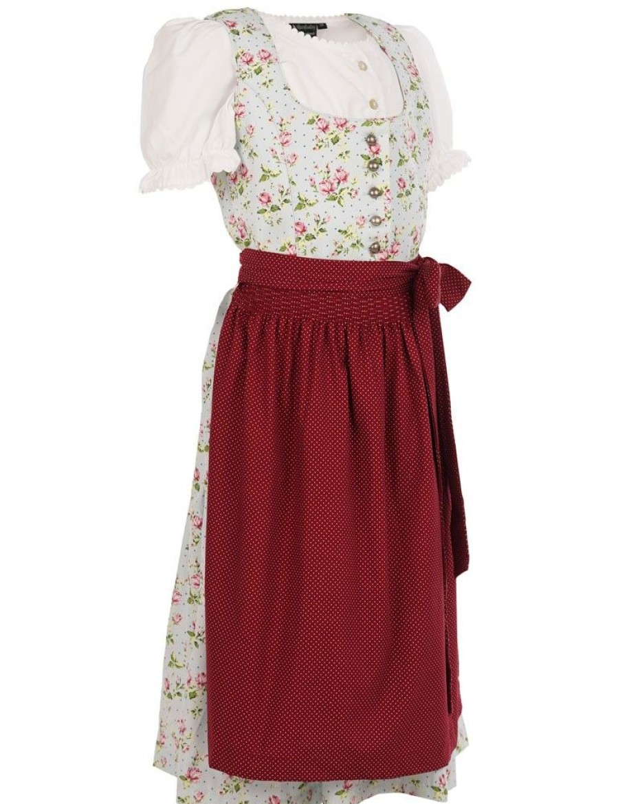 Madchen Maddox Dirndl | Maddox Kinder Dirndl "Elli" 3-Tlg. | Blumchen Hellblau Beere