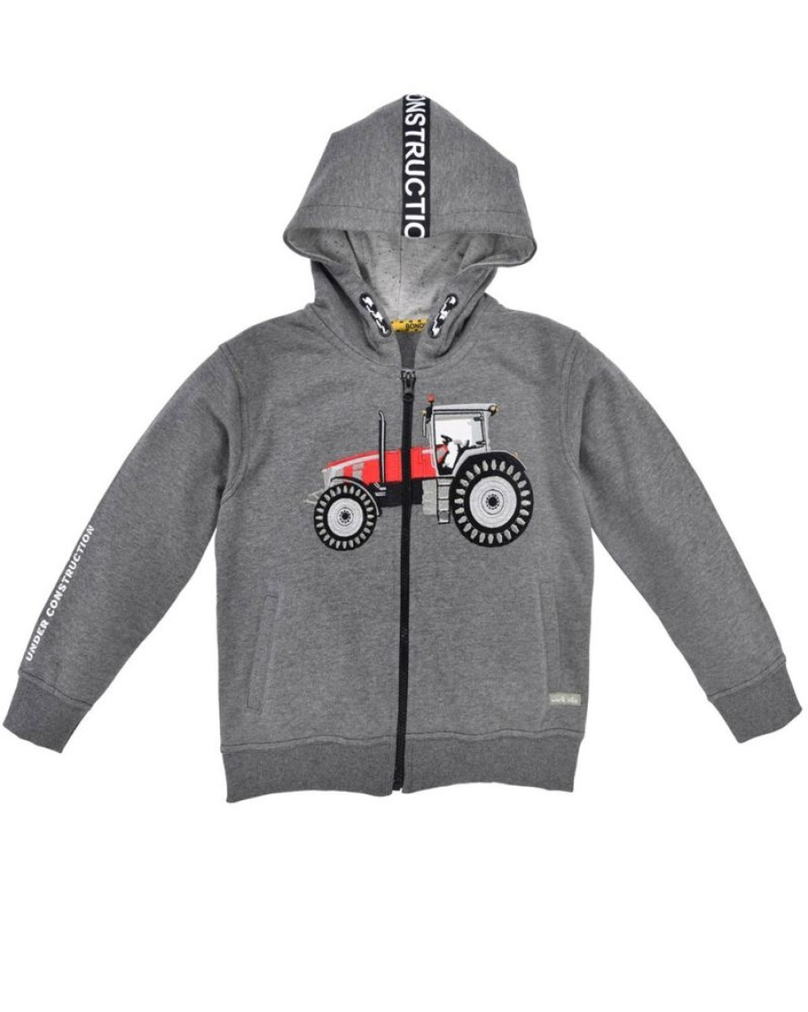 Jungen BONDI Jacken | Bondi Kapuzenjacke "Traktor" Fur Kinder 33184 | Hoodie Anthrazit