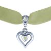 Schmuck LUISIA® | Luisia® Samt Kropfband Heart In Heart 51239-47712 | Lindgrun