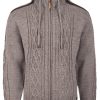 Herren Maddox Janker & Strickjacken | Maddox Herren Trachten Strickjacke "Waidsee" Mit Kapuze | Grau