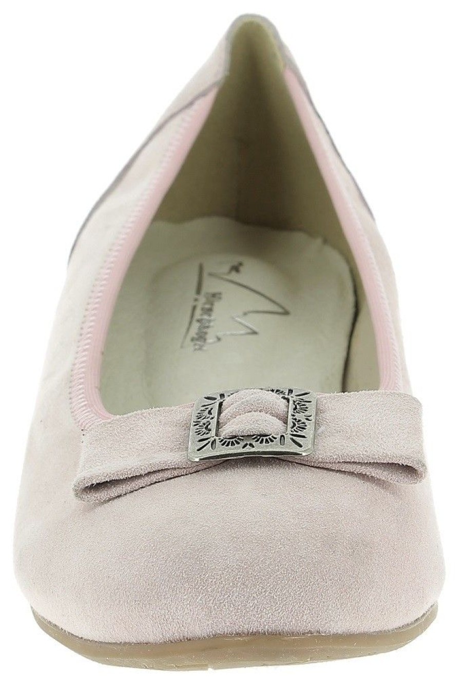 Damen Hirschkogel Ballerinas | Hirschkogel Damen Ballerinas "Lea" Mit Zierschnalle 3005707 Leder Schuhe - Rosa