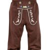 Jungen BONDI Fur´S Baby | Bondi Baby Kinder Laufhose Jogginghose "Lederhose" 91218 | Braun