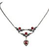 Schmuck LUISIA® | Luisia® Halskette Isabel Mit Herz Und Kristallen Von Swarovski® - Rot