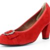 Damen Andrea Conti Pumps | Andrea Conti - Damen Trachten Pumps Mit Zierschnalle 3009226 - Rot