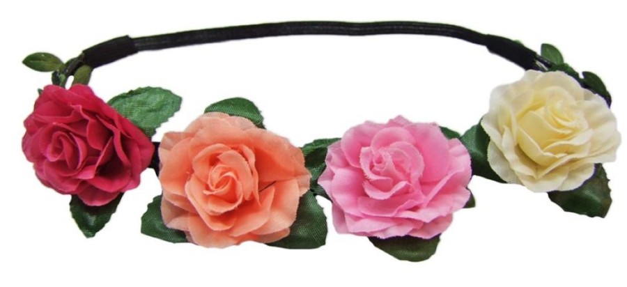 Madchen Trachtenland Hute & Haarschmuck | Blumen Haarband Mit Rosen - Bunt