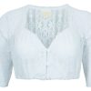 Damen Pierre Marcel - Die Bluse Blusen & Shirts | Pierre Marcel Damen Halbarm Spitzen Dirndlbluse Josy Mit Herzausschnitt - Weis