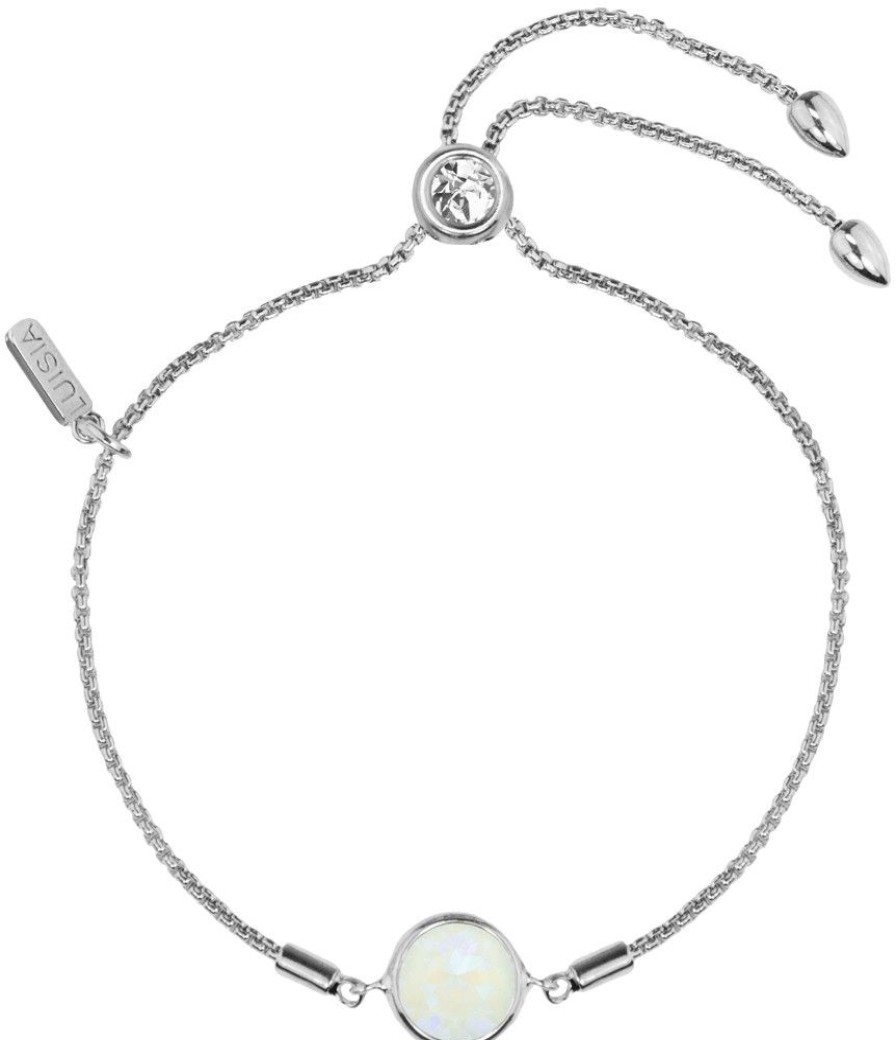 Damen LUISIA® Armbander | Luisia® Armband "Ciri" Mit Kristallen Von Swarovski® - Silber / Light Grey Delite